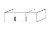 Skříňový nástavec Case, 136 cm, dub sonoma