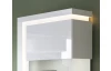 Vysoká vitrína Lyon, bílá lesk, s osvětlením, pravá