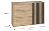 Komoda Arank 118  cm, dub mauvella/černá