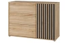Komoda Arank 118  cm, dub mauvella/černá