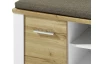 Nízký botník Materio, s podsedákem, dub/bílý
