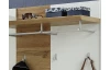 Nástěnný věšákový panel Materio, dub/bílý