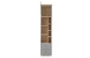 Regál s dvířky a zásuvkami Room 45 cm, dub biscuit/šedý