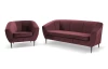 Křeslo Olivio, vínová sametová látka
