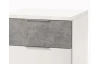 Vyšší noční stolek Anton, bílá/beton