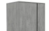 Šatní skříň Carlos, šedý beton, 100 cm