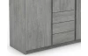 Šatní skříň Carlos, šedý beton, 152 cm