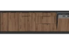 Dolní zásuvková kuchyňská skříňka Monza, 60 cm, ořech/černá