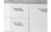 Komoda Stone 147 cm, beton/bílá