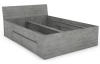 Postel se zásuvkami Carlos 140x200, šedý beton