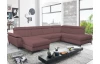 Sedací souprava Braga 3A, starorůžová látka, tvar levé U
