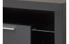 TV stolek Goal, černý/leskle černý, s osvětlením