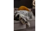 Pohovka Chesterfield, středně šedá látka