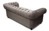 Pohovka Chesterfield, středně šedá látka