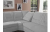 Sedací souprava Relaxness, tvar U, světle šedá látka, s funkcemi
