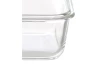 Dóza na potraviny 340 ml, sklo, červená hranatá