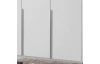 Šatní skříň New York D, 135 cm, bílá/bílý lesk