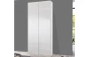 Šatní skříň New York D, 90 cm, bílá/bílý lesk