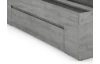 Postel se zásuvkami Carlos 90x200, šedý beton