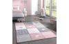 Dětský koberec Diamond Kids 120x170 cm, růžový, hvězdy a srdce