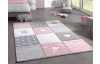 Dětský koberec Diamond Kids 120x170 cm, růžový, hvězdy a srdce