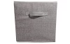 Úložný box 30x30x30 cm, světle šedý textil