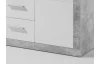 Komoda Stone 117 cm, beton/bílá