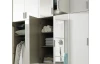 Šatní skříň Hildesheim, 271 cm, šedá/bílá
