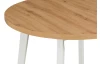 Kulatý jídelní stůl Norveg 100 cm, dub artisan/bílý