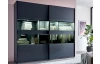 Šatní skříň Easy Plus, šířka 270 cm/extra výška 236 cm, grafit/sklo