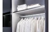 Šatní skříň Easy Plus, šířka 270 cm/extra výška 236 cm, grafit/sklo