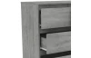 Komoda s 5 zásuvkami Carlos, šedý beton, 75 cm