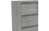 Komoda s 5 zásuvkami Carlos, šedý beton, 75 cm