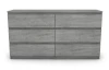 Široká komoda Carlos, šedý beton, 150 cm