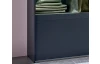 Šatní skříň Easy Plus, šířka 180 cm/extra výška 236 cm, grafit/sklo