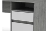 Psací stůl se zásuvkou Carlos, šedý beton/bílá