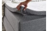 Postel boxspring Ardi 180x200 cm, šedá tkanina