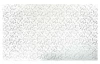 Vánoční ubrus Peří a šišky 130x220 cm, stříbrný