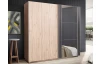 Šatní skříň s posuvnými dveřmi Ancona, 215 cm, dub estana/antracit