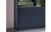 Šatní skříň Easy Plus, šířka 225 cm/výška 208 cm, grafit/sklo