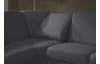 Sedací souprava Joker, tvar U, šedá látka, s funkcemi