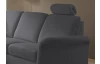 Sedací souprava Joker, tvar U, šedá látka, s funkcemi