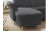 Sedací souprava Joker, tvar U, šedá látka, s funkcemi