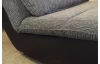 Relaxační lehátko Yankee, černá ekokůže/šedá tkanina