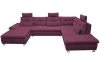 Sedací souprava Madeira 3A, fialová lila látka, tvar pravé U