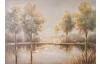 Ručně malovaný obraz Relax v přírodě 100x70 cm, 3D struktura