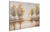 Ručně malovaný obraz Relax v přírodě 100x70 cm, 3D struktura