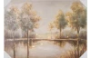 Ručně malovaný obraz Relax v přírodě 100x70 cm, 3D struktura