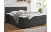 Postel boxspring Aston 160x200 cm, antracitově šedá látka