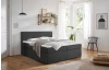Postel boxspring Aston 160x200 cm, antracitově šedá látka